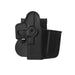 Holster + porte chargeur intégré - Glock 17/19/22/23/28/31/32/36 - Niv 2 - Droitier - Noir  - IMI Défense