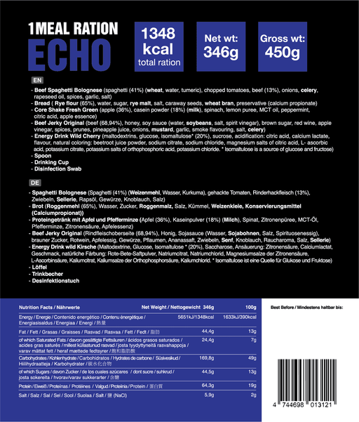 Ration d'1 Repas Echo - Tactical Foodpack