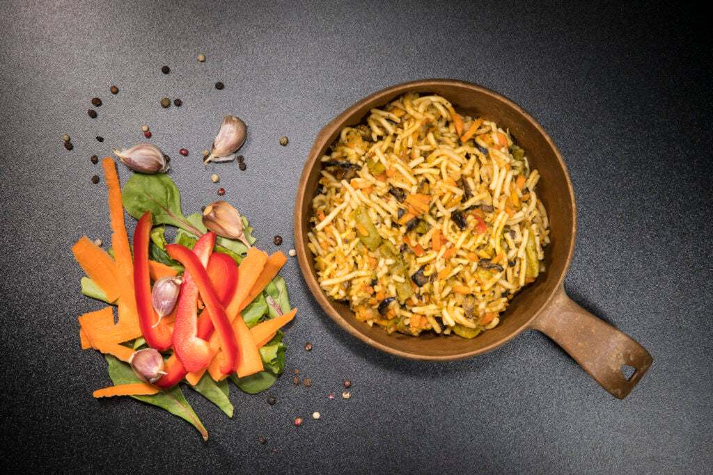 Wok de nouilles aux Légumes - Tactical Foodpack plat