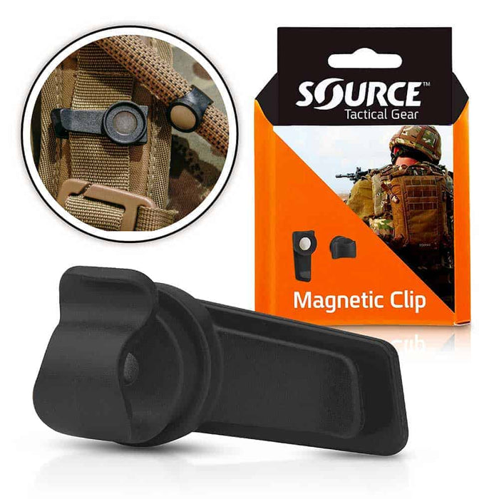 Fixation clip magnétique pour tube Source - Noir