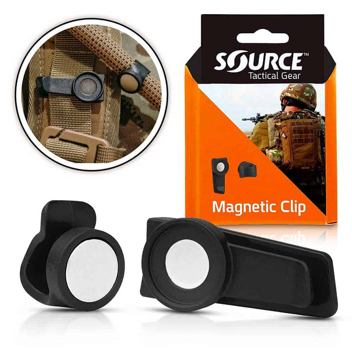 Fixation clip magnétique pour tube Source - Noir