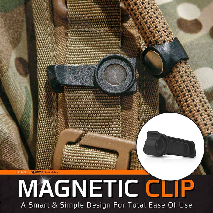 Fixation clip magnétique pour tube Source - Noir