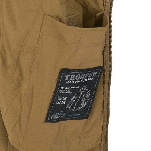 Veste Trooper Jacket - StormStretch® - Coyote - Helikon Tex﻿ poche intérieure
