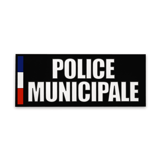 Bandeau dorsal Police municipale PVC 25 x 10 cm - La Brigade de l'équipement