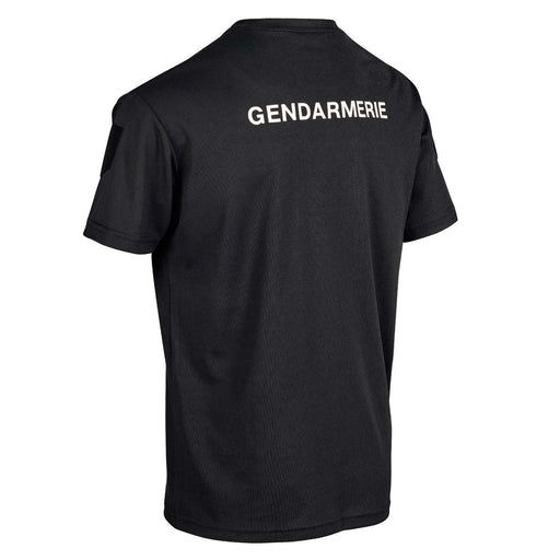 Tee-shirt Gendarmerie Noir - Cooldry Anti-humidité - Maille piquée - GD - DCA FRANCE